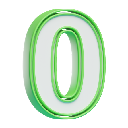 Numéro 0  3D Icon