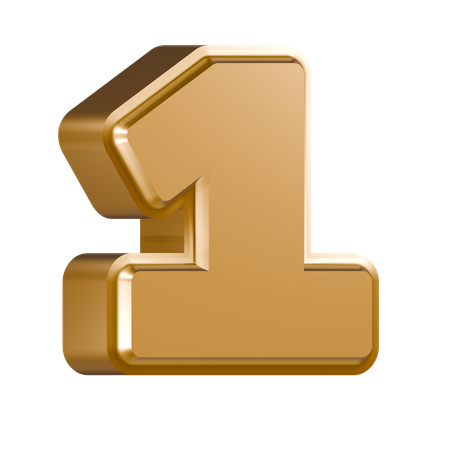 Numéro 1  3D Icon