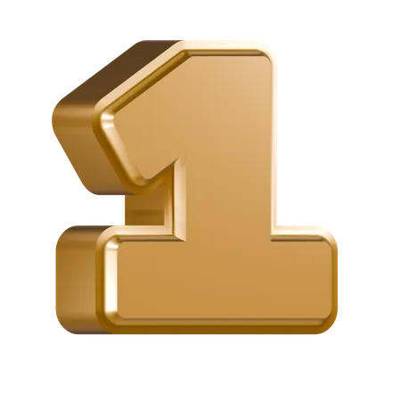 Numéro 1  3D Icon