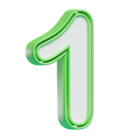 Numéro 1  3D Icon