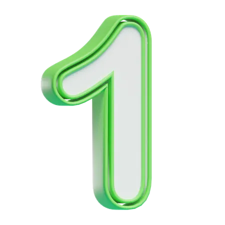 Numéro 1  3D Icon