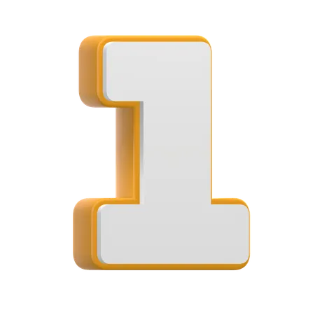 Numéro 1  3D Icon
