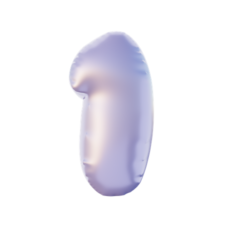 Número 1 3D Icon