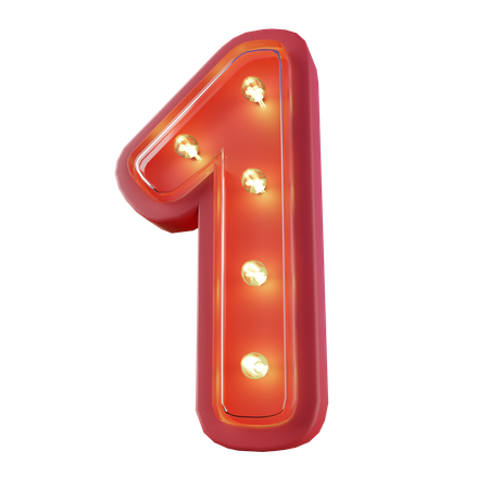 Numero 1  3D Icon