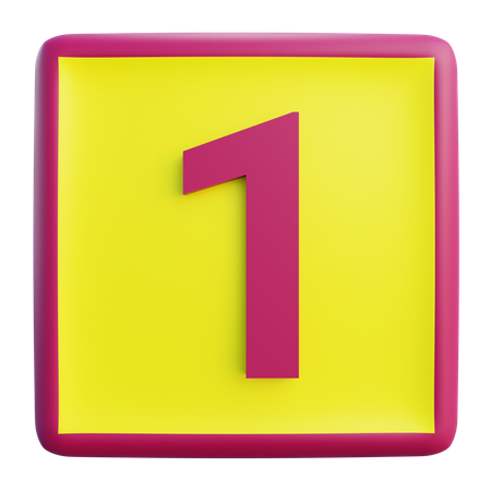 Numéro 1  3D Icon