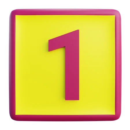 Numéro 1  3D Icon