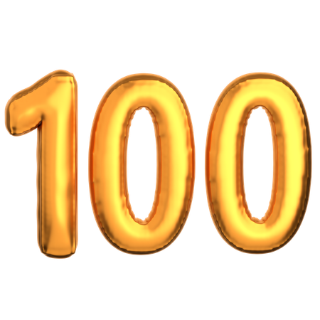 Número 100  3D Icon