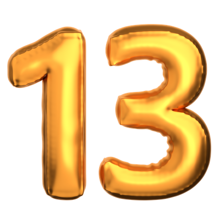 Numero 13  3D Icon