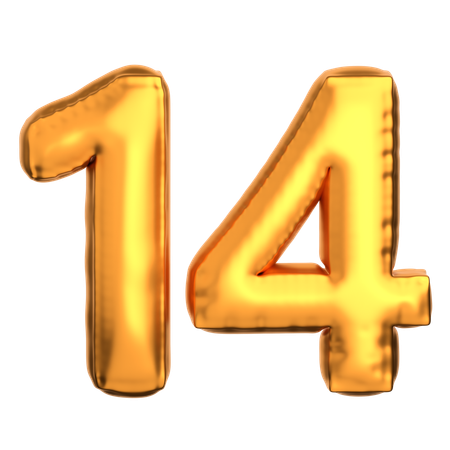 Numero 14  3D Icon