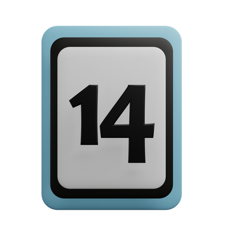 Numero 14  3D Icon