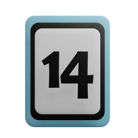 Numero 14  3D Icon