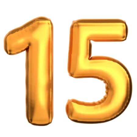 Numero 15  3D Icon