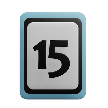 Número 15  3D Icon