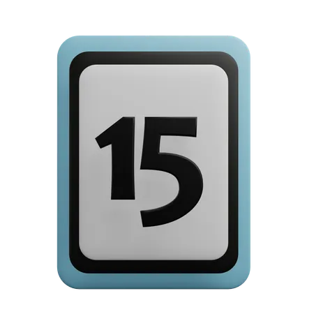 Numero 15  3D Icon