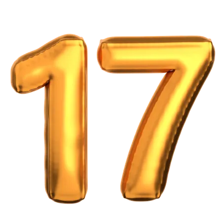 Numero 17  3D Icon