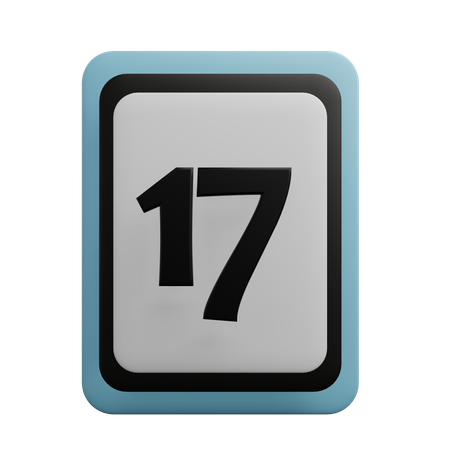 Número 17  3D Icon