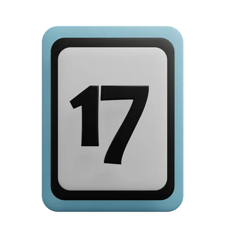 Número 17  3D Icon