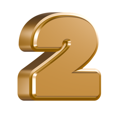 Numéro 2  3D Icon