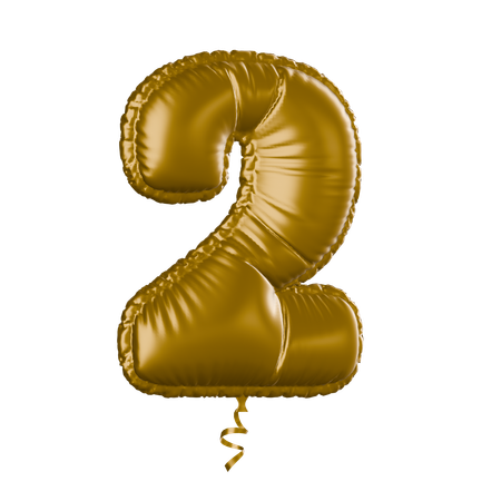 Numéro 2  3D Icon