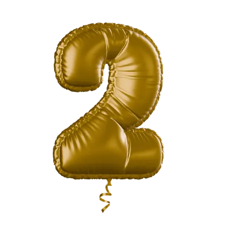 Numéro 2  3D Icon