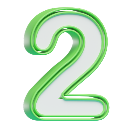 Numéro 2  3D Icon