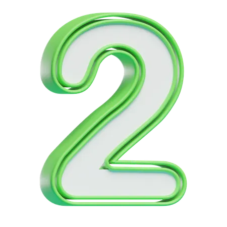 Numéro 2  3D Icon
