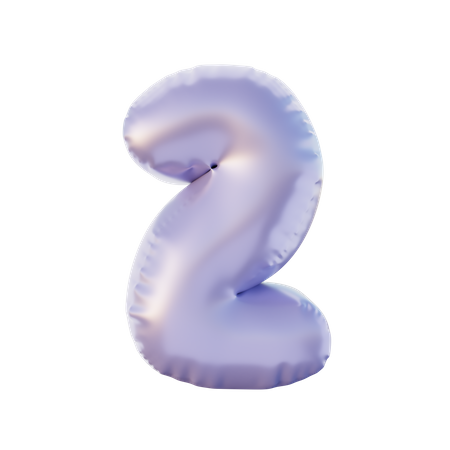 Número 2  3D Icon