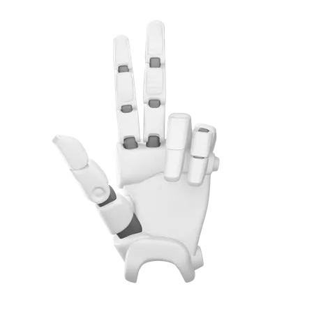 Mão robótica número 2  3D Illustration