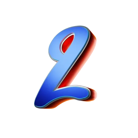 Typographie numéro 2  3D Icon