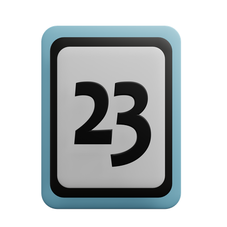 Numero 23  3D Icon