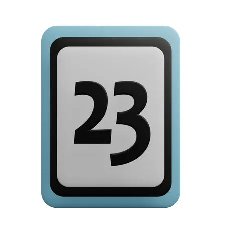 Número 23  3D Icon