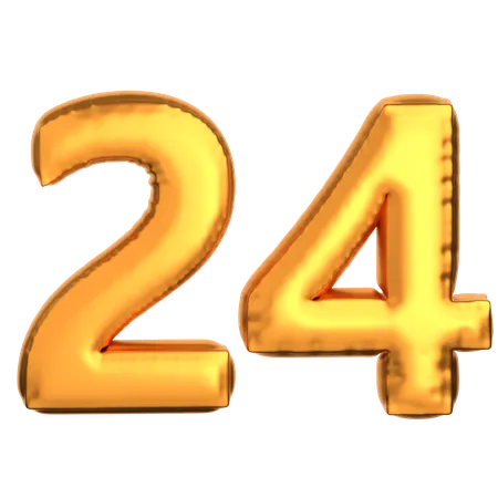 Numero 24  3D Icon