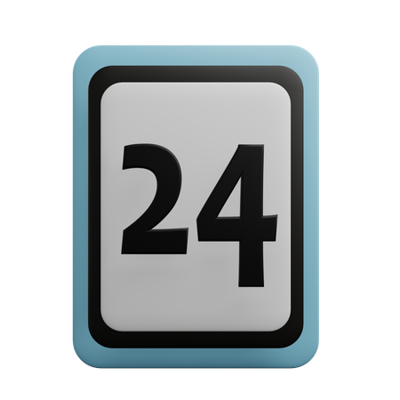 Numero 24  3D Icon