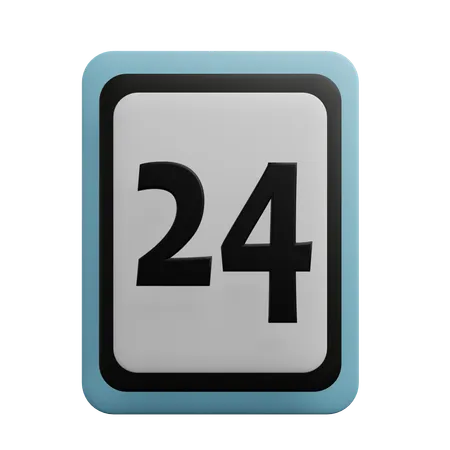 Número 24  3D Icon