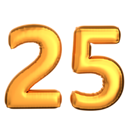 Numero 25  3D Icon