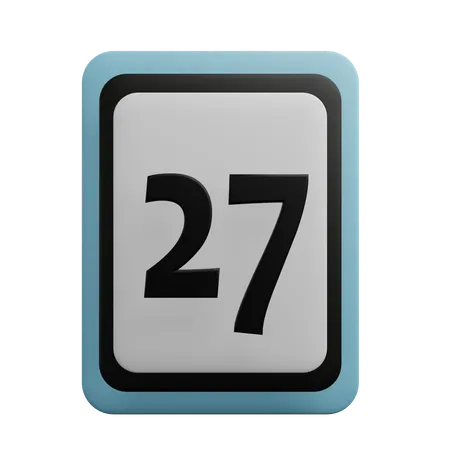 Número 27  3D Icon