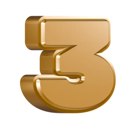 Numéro 3  3D Icon