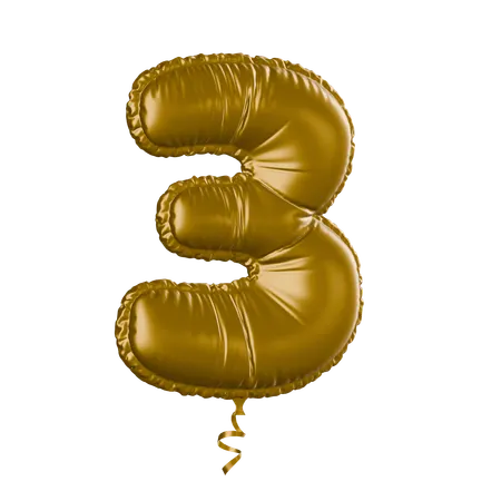 Numéro 3  3D Icon