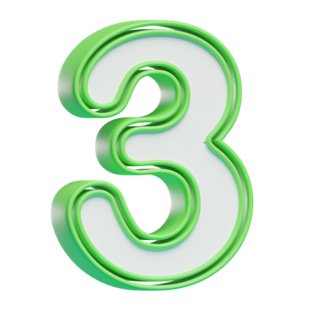 Numéro 3  3D Icon