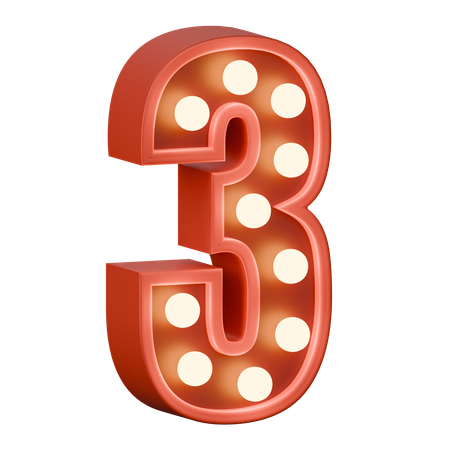 Numéro 3  3D Icon