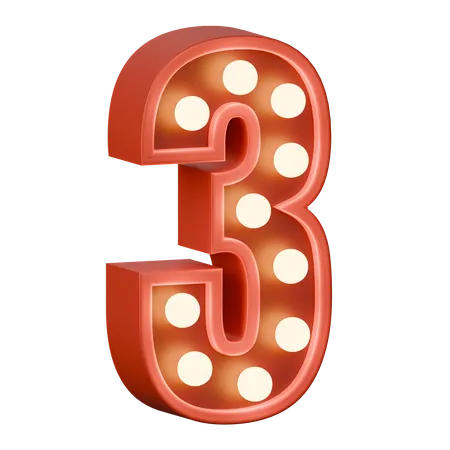 Numéro 3  3D Icon