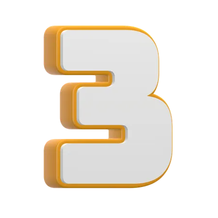Numéro 3  3D Icon