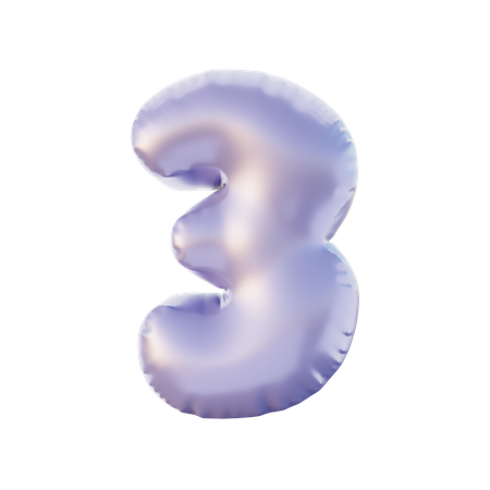 Número 3  3D Icon