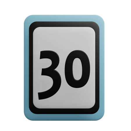 Número 30  3D Icon