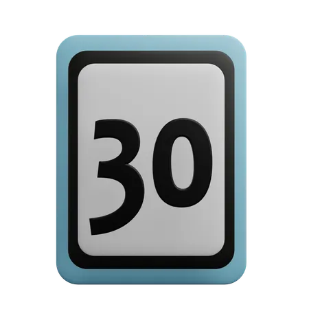 Numéro 30  3D Icon