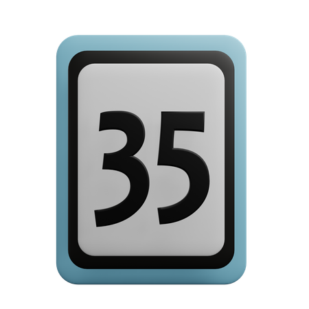 Número 35  3D Icon