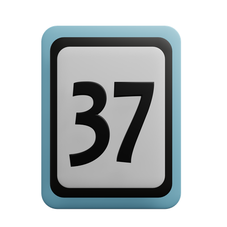 Número 37  3D Icon