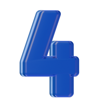 Numéro 4  3D Icon