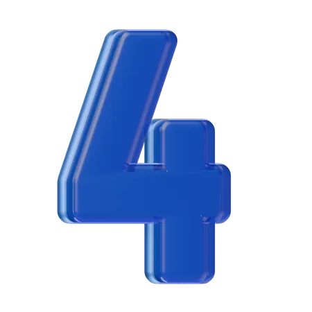 Numéro 4  3D Icon