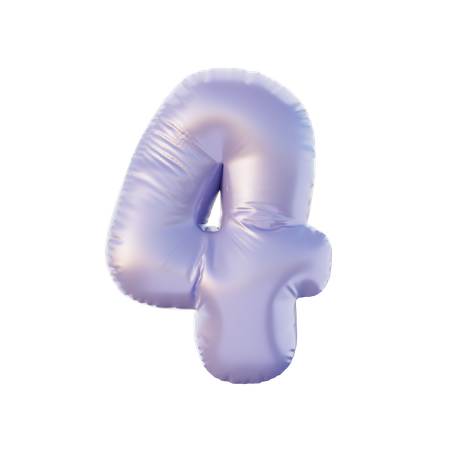 Número 4  3D Icon